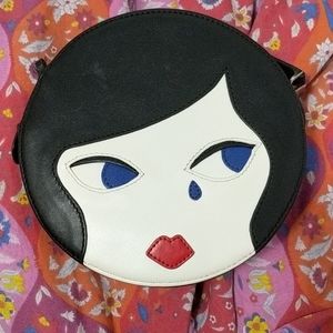 lulu Guinness doll face crossbody/ clutch